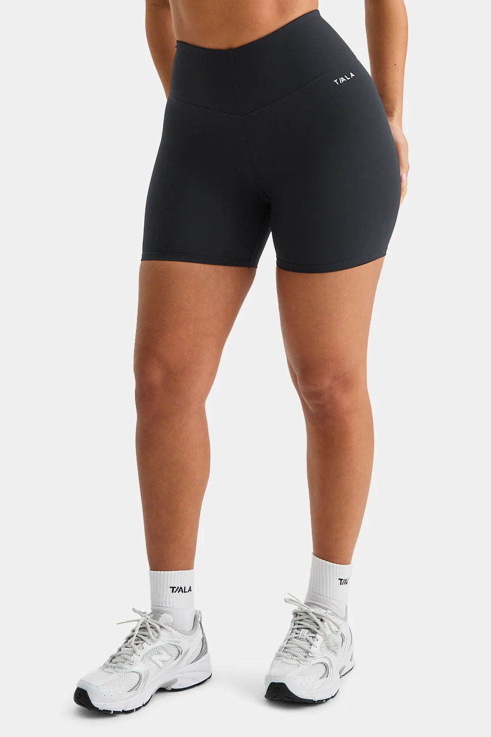 SkinLuxe High V-Waisted Shorts - Shadow Black - Image 3