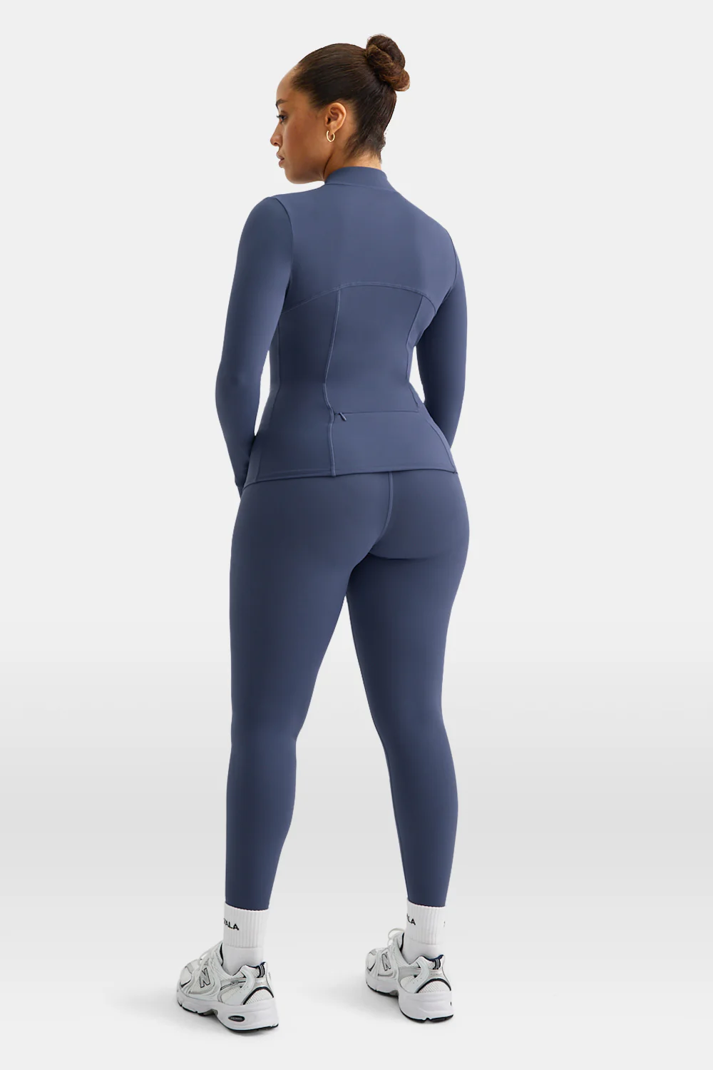 SkinLuxe Full Length Running Top - Vintage Blue - Image 10