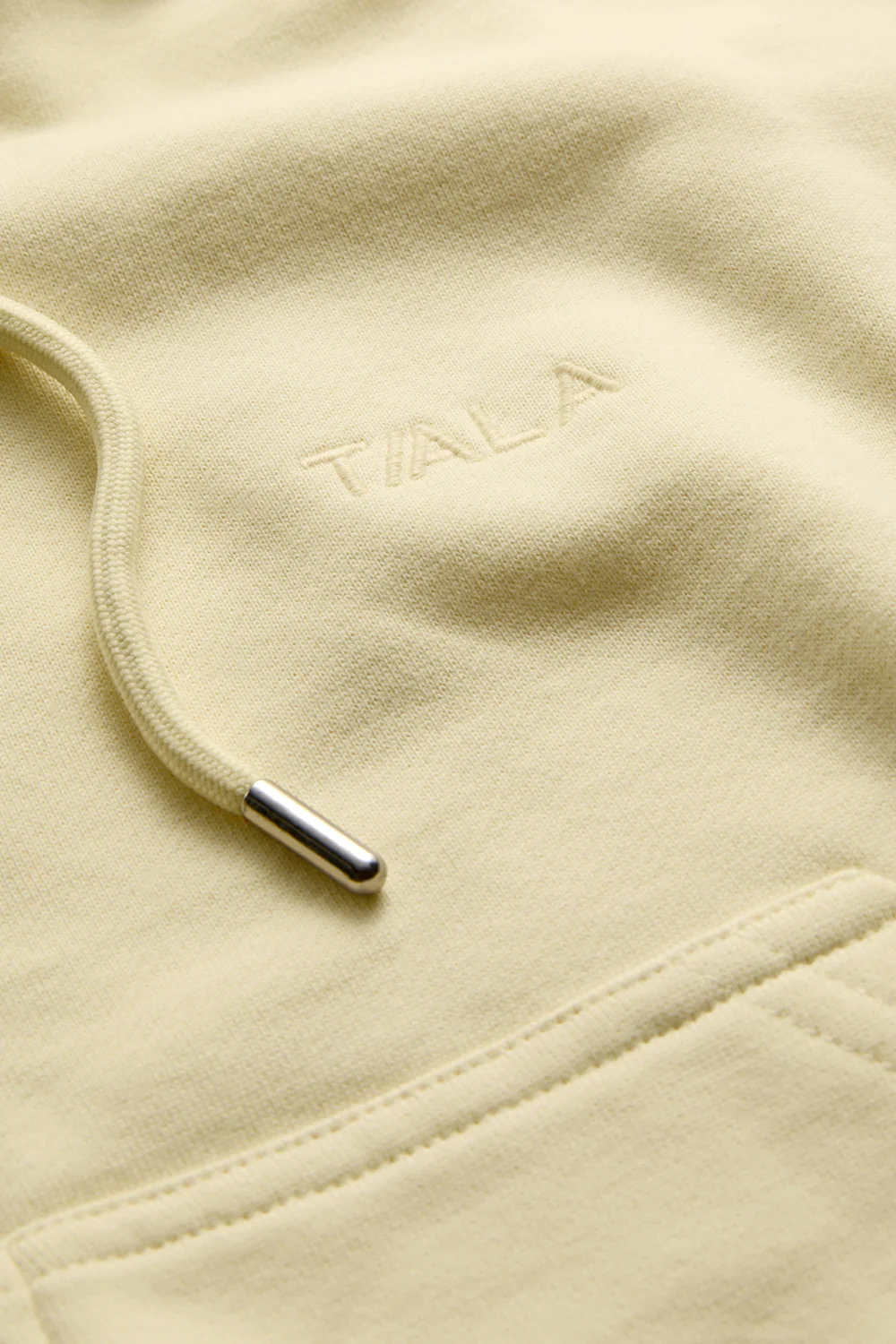 Relaxed Cotton Cocoon Hoodie - Lemon Yellow - Image 6