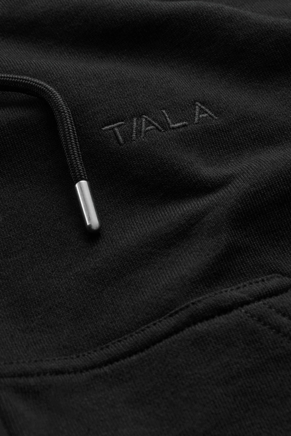 Relaxed Cotton Cocoon Hoodie - Shadow Black - Image 5