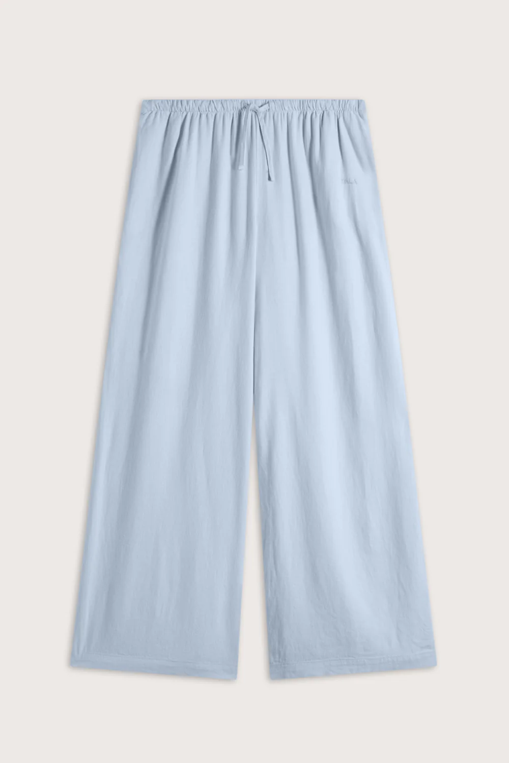 Soft Linen Drawstring Trouser - Baby Blue - Image 2