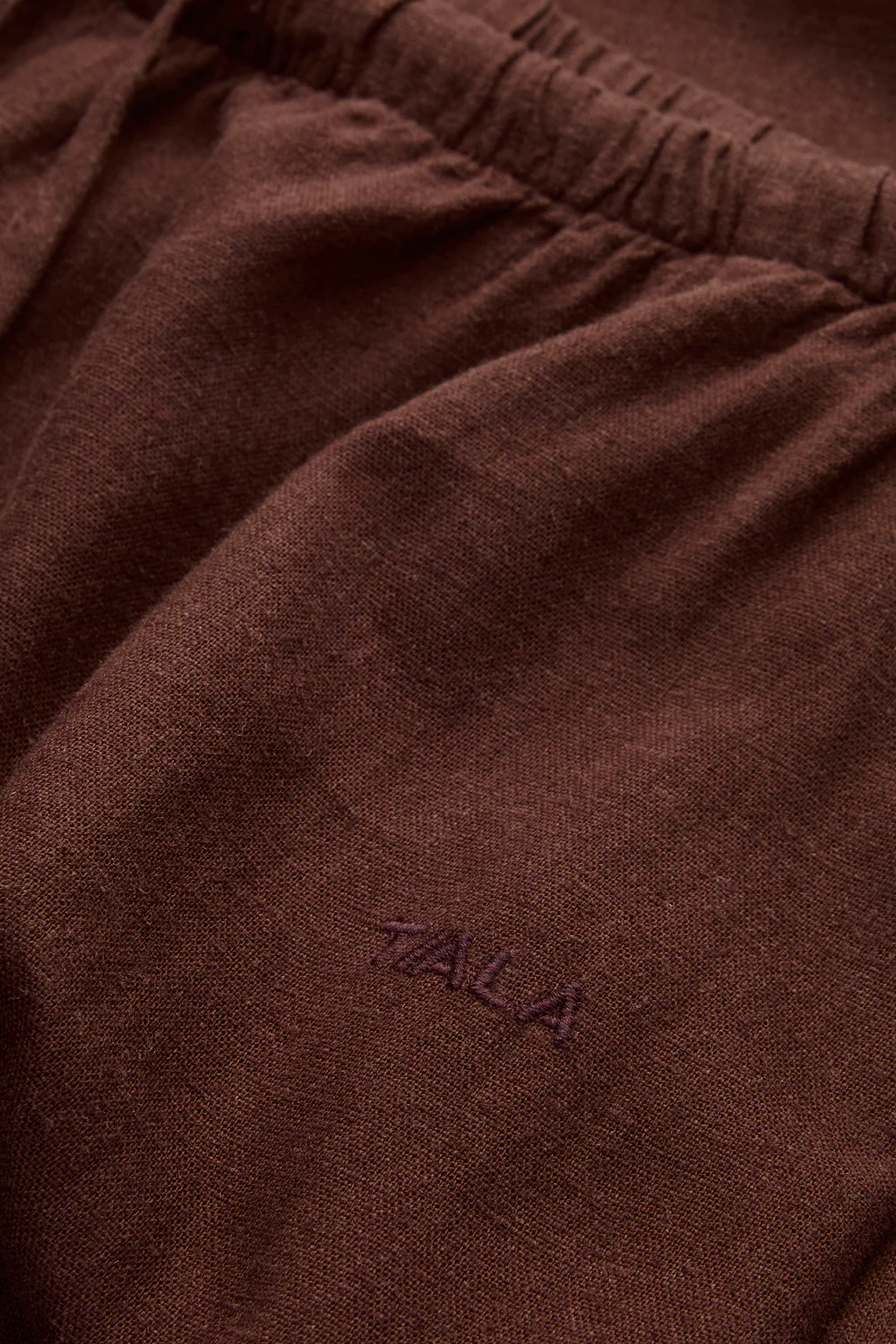 Soft Linen Drawstring Trouser - Deep Rust - Image 6
