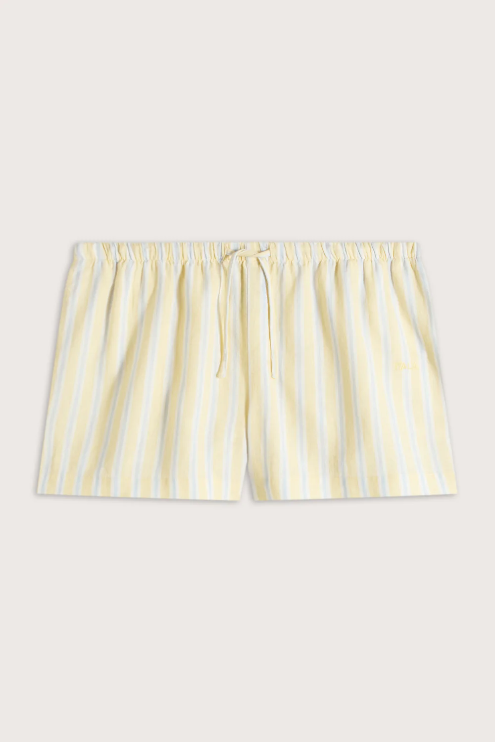 Soft Linen Short - Lemon / Blue Stripe - Image 2