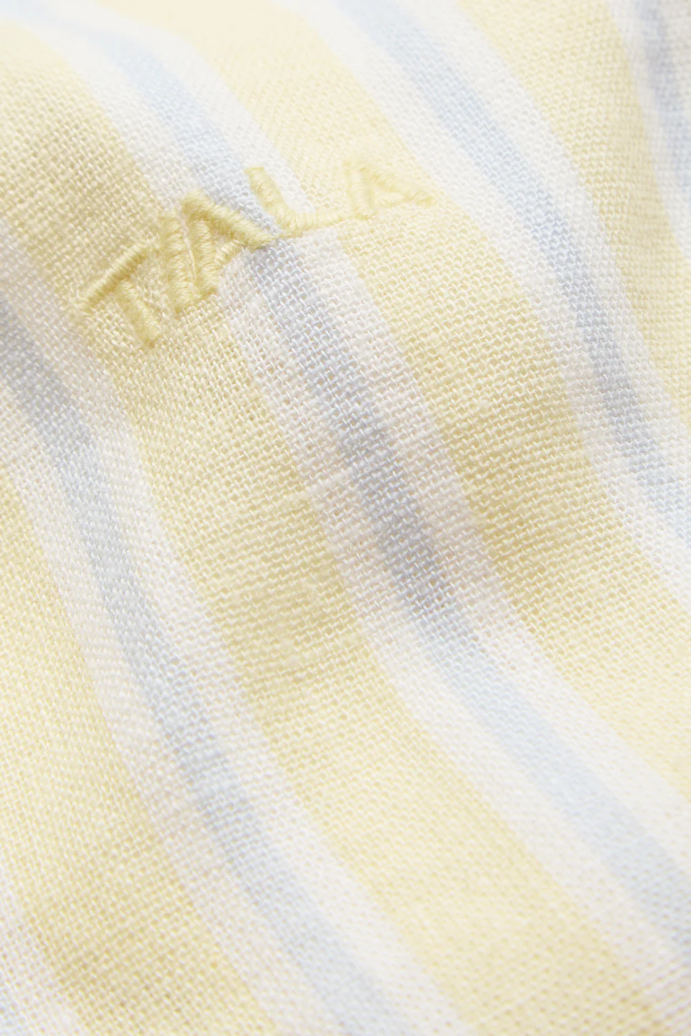 Soft Linen Short - Lemon / Blue Stripe - Image 7
