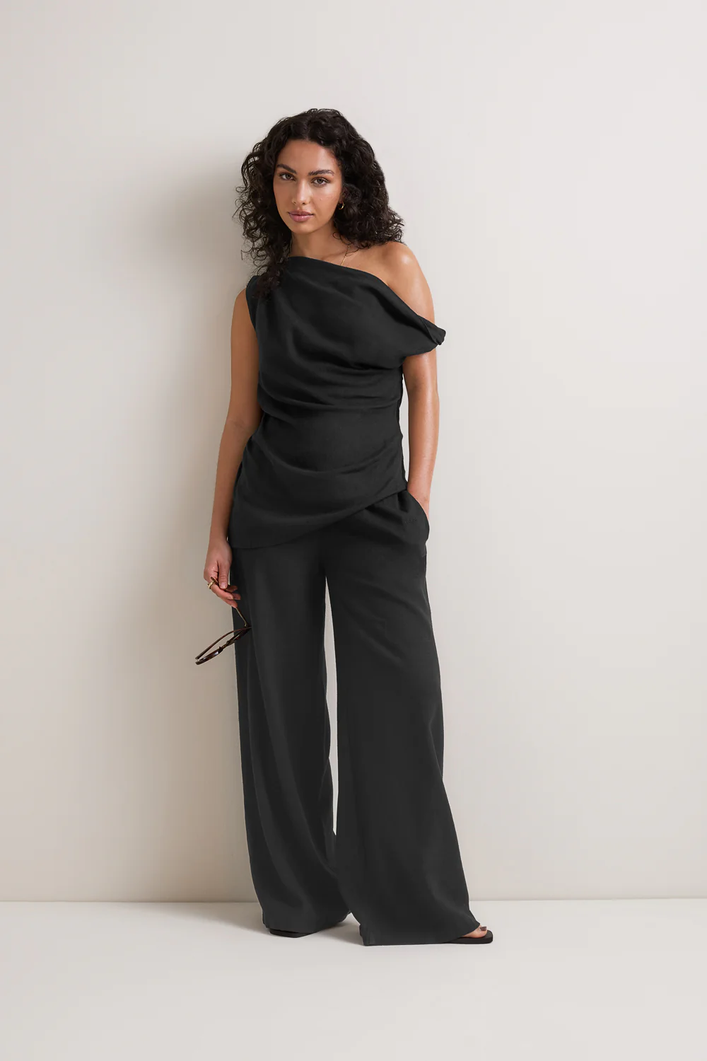 Soft Linen Top - Shadow Black - Image 3