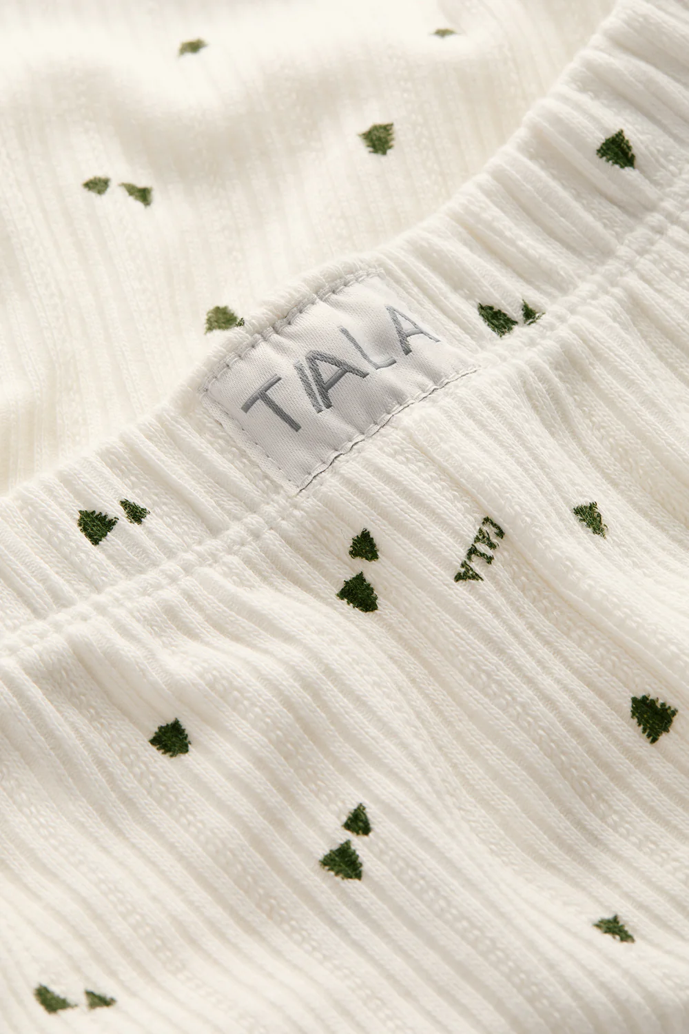 Wide Leg Pyjama Bottoms - Ivory Forest Print - Image 3