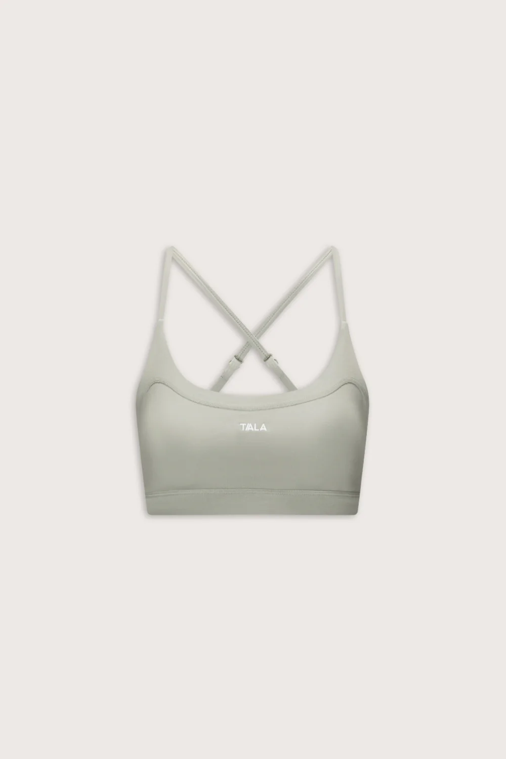 SoftSet Cross Back Sports Bra - Sage Green - Image 2
