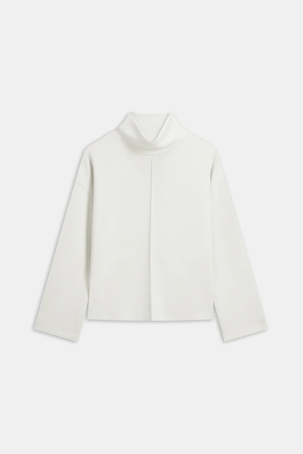 SoftSmart Funnel Neck Sweatshirt - Ecru - Image 2