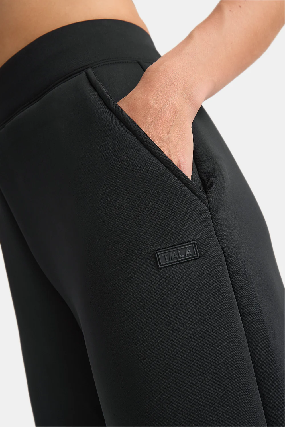 Spacer Wide Leg Jogger - Black - Image 3