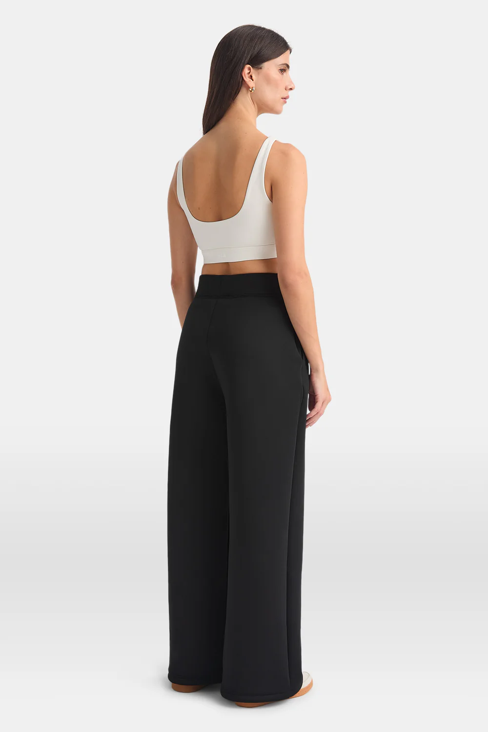 Spacer Wide Leg Jogger - Black - Image 4