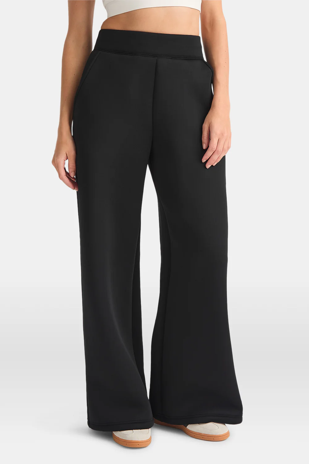 Spacer Wide Leg Jogger - Black - Image 5