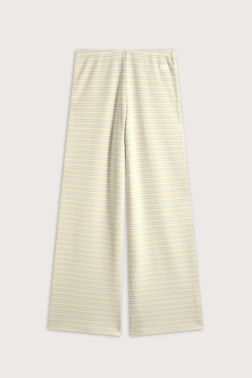 Stripe Knit Trouser - Lemon Yellow - Image 2