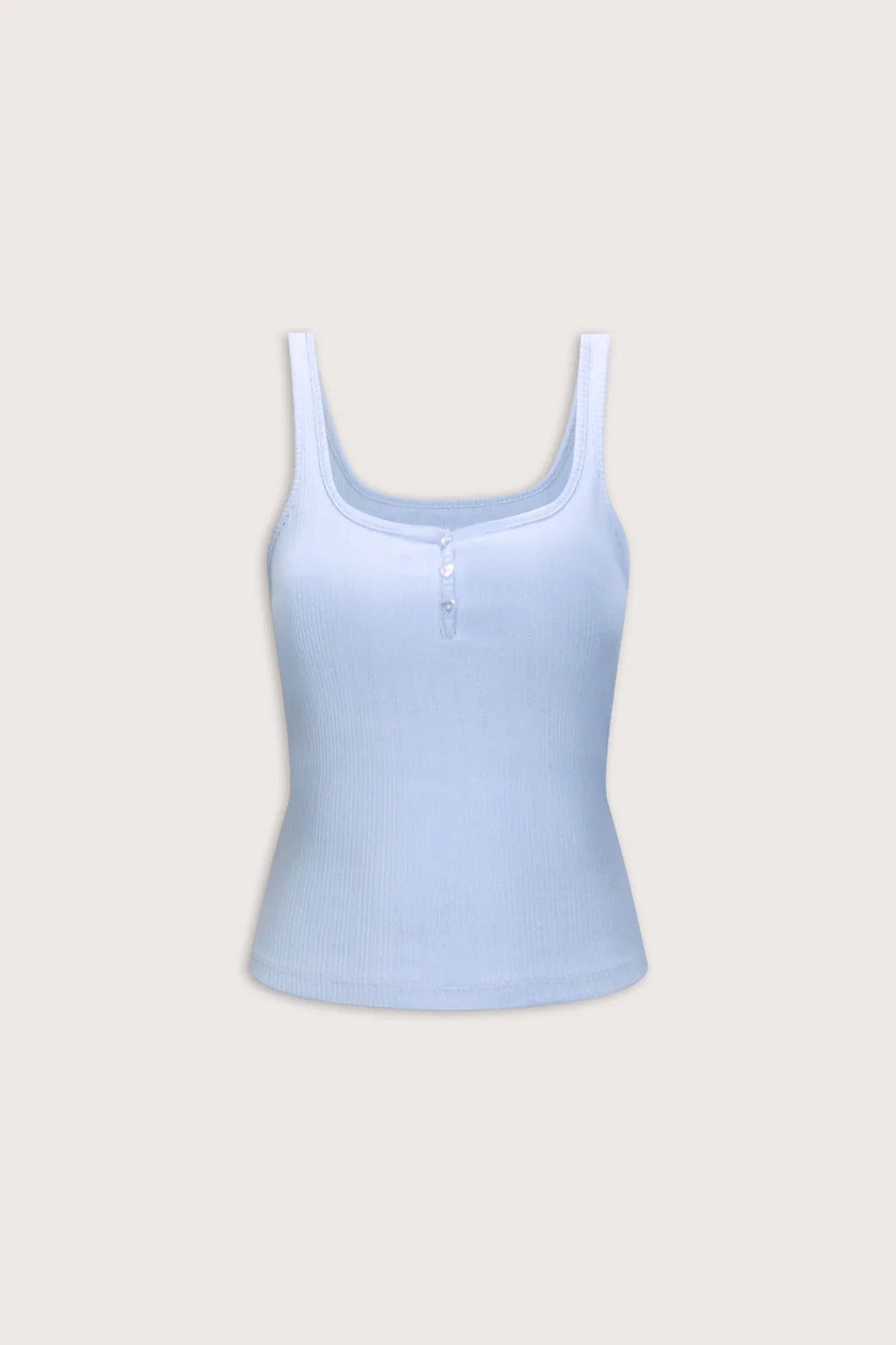 Sweetheart Henley Pyjama Vest - Baby Blue - Image 2