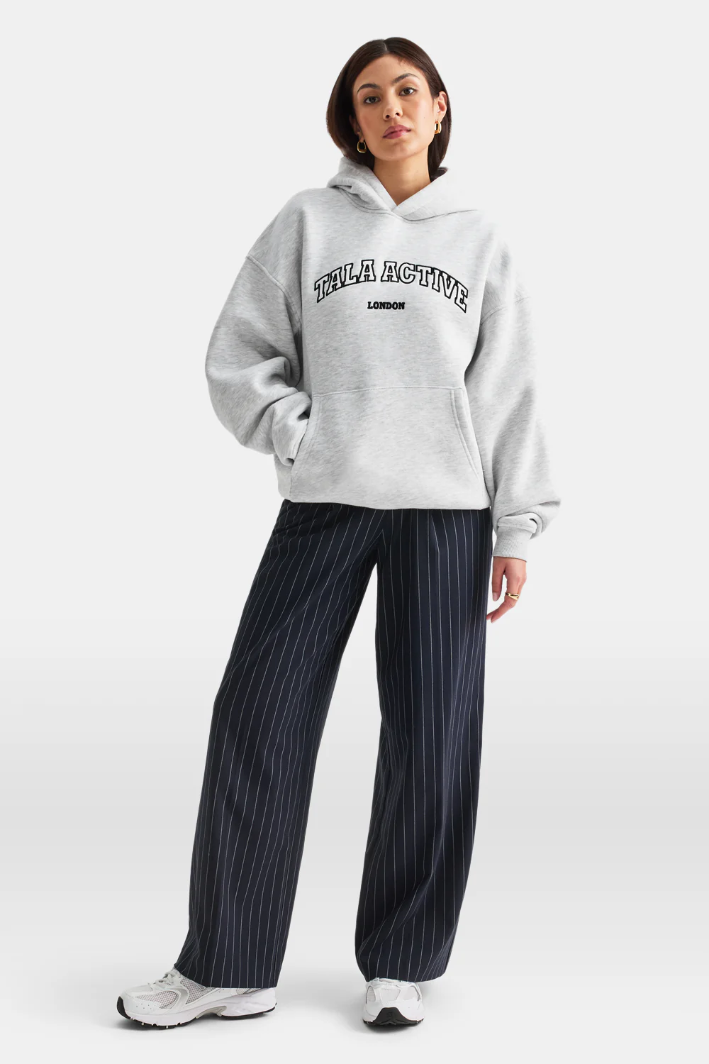 TALA Active Applique Hoodie - Grey Marl - Image 3