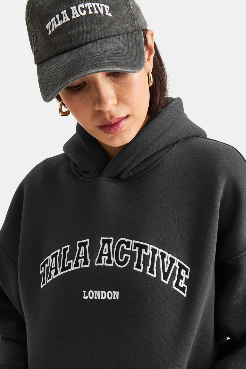 TALA Active Applique Hoodie - Vintage Black - Image 5