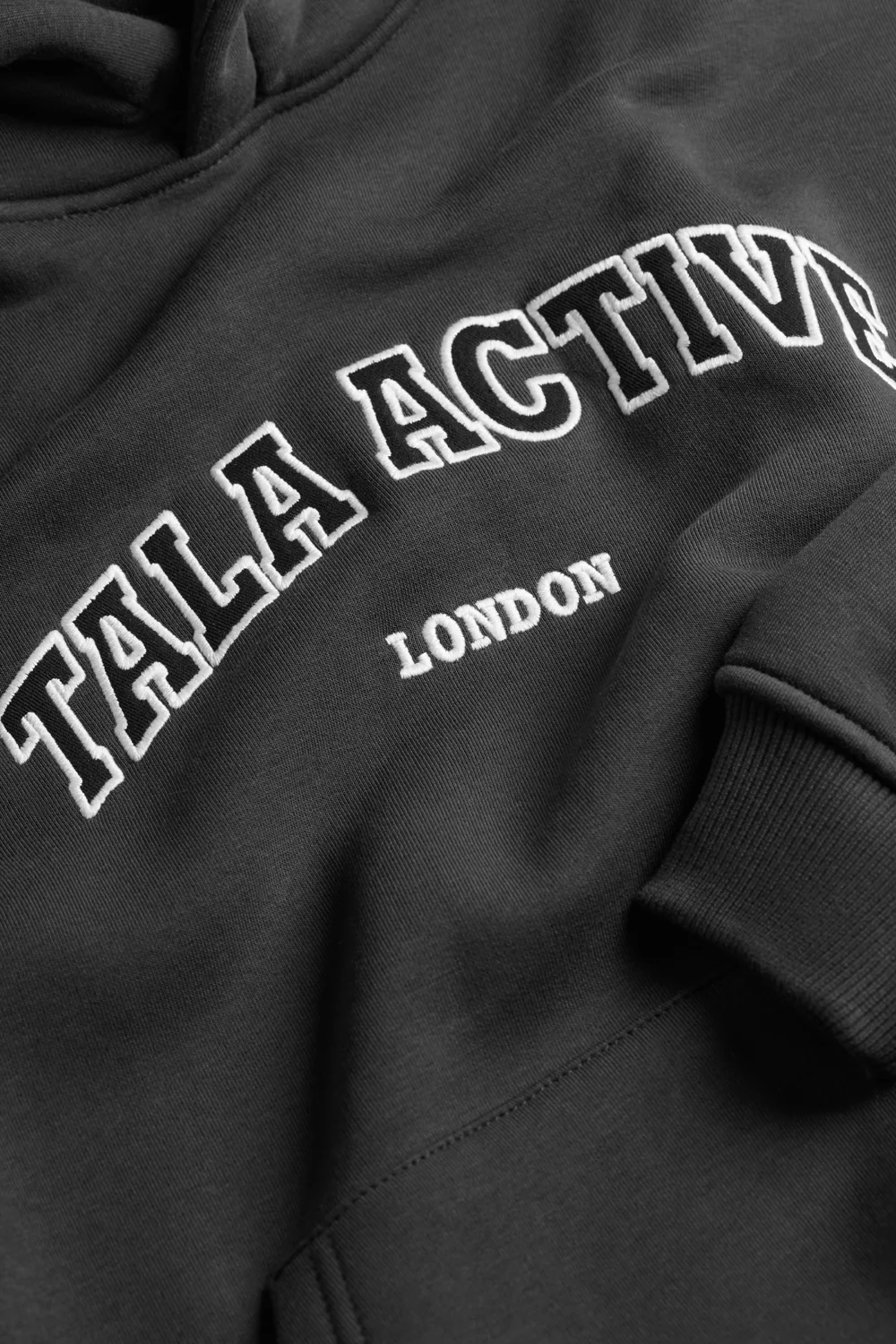 TALA Active Applique Hoodie - Vintage Black - Image 7