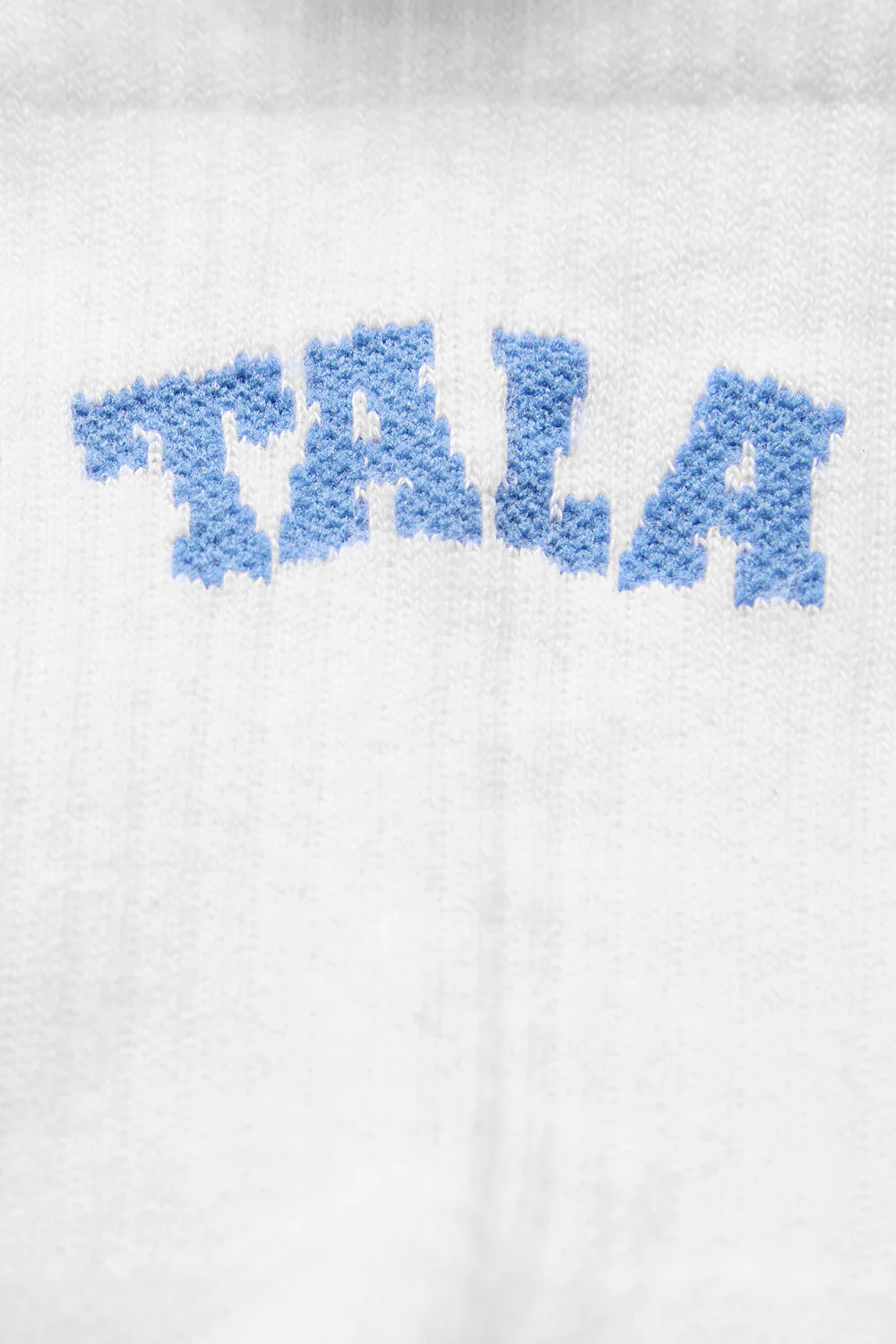 TALA Crew Logo Socks - White/ Blue - Image 3