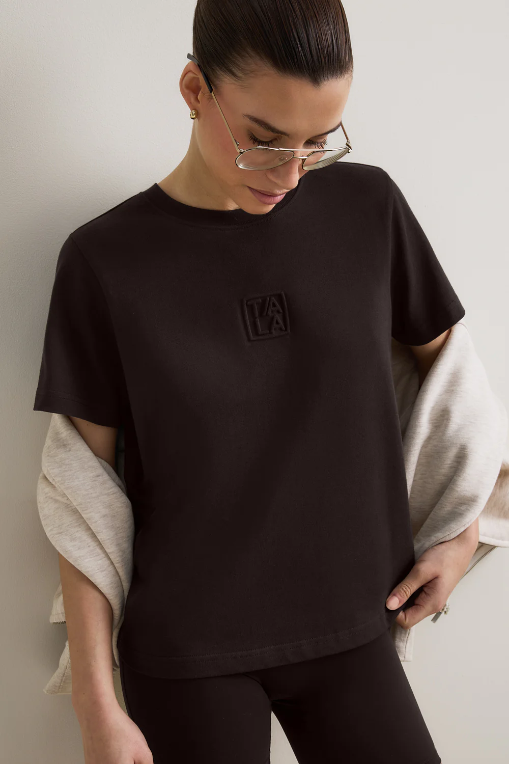TALA Embossed Logo T-Shirt - Americano - Image 5