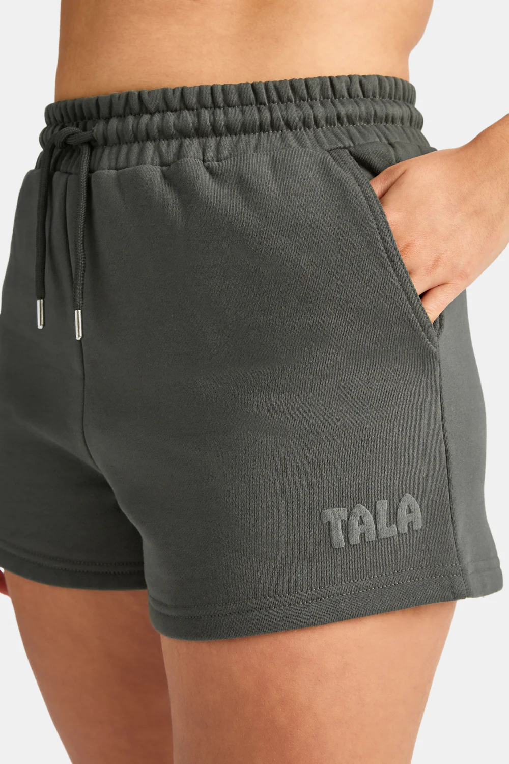 TALA Le Soleil Sweat Shorts - Dark Olive - Image 5