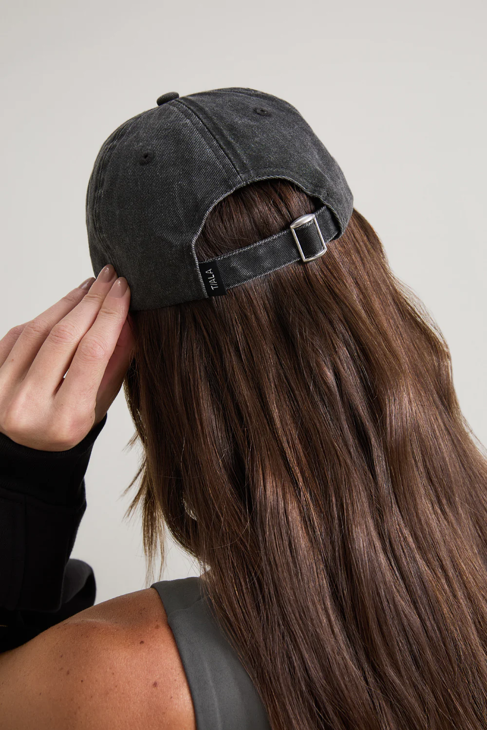 Tala Logo Embroidered Cap - Washed Black - Image 4