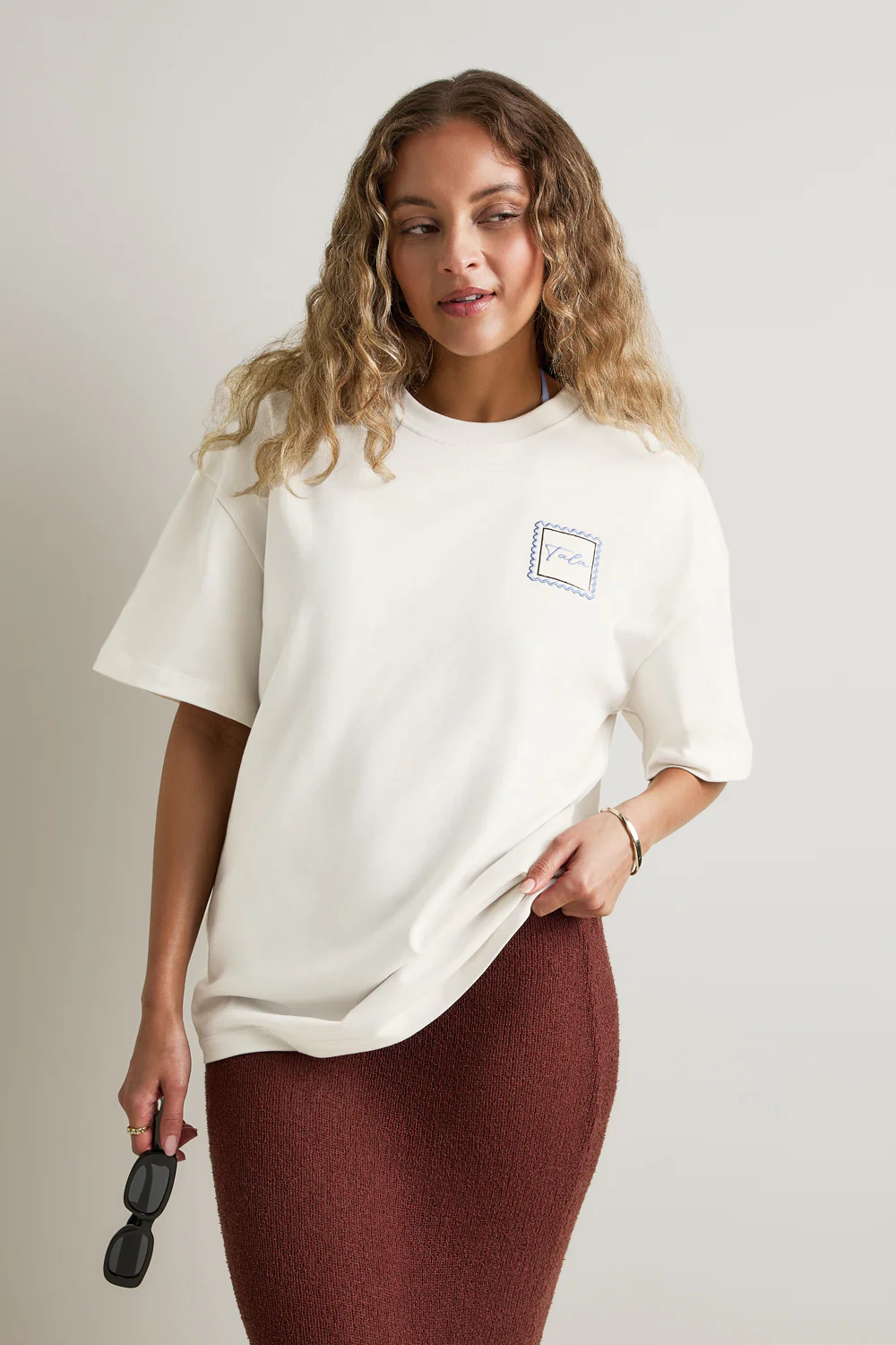 TALA Postcard Graphic Tee - Ivory - Image 5