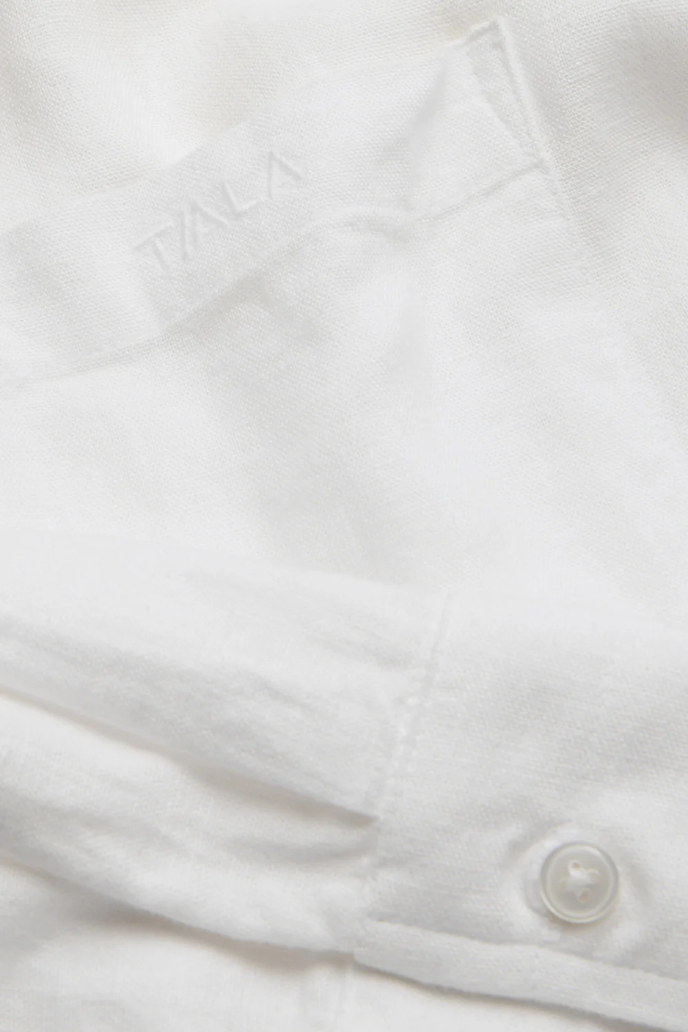 Soft Linen Long Sleeve Shirt - Ivory - Image 6