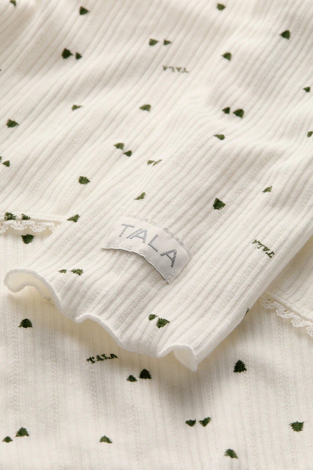 Tie Up Pyjama Cardigan - Ivory Forest Print - Image 6