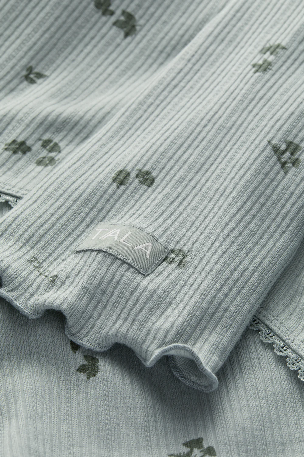 Tie Up Pyjama Cardigan - Sage Woodland Print - Image 7