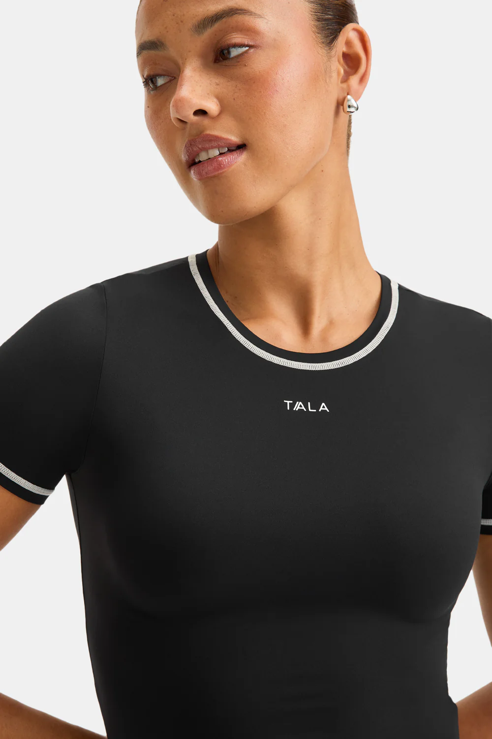 UltraLite Contrast Stitch Active T-Shirt - Black - Image 5