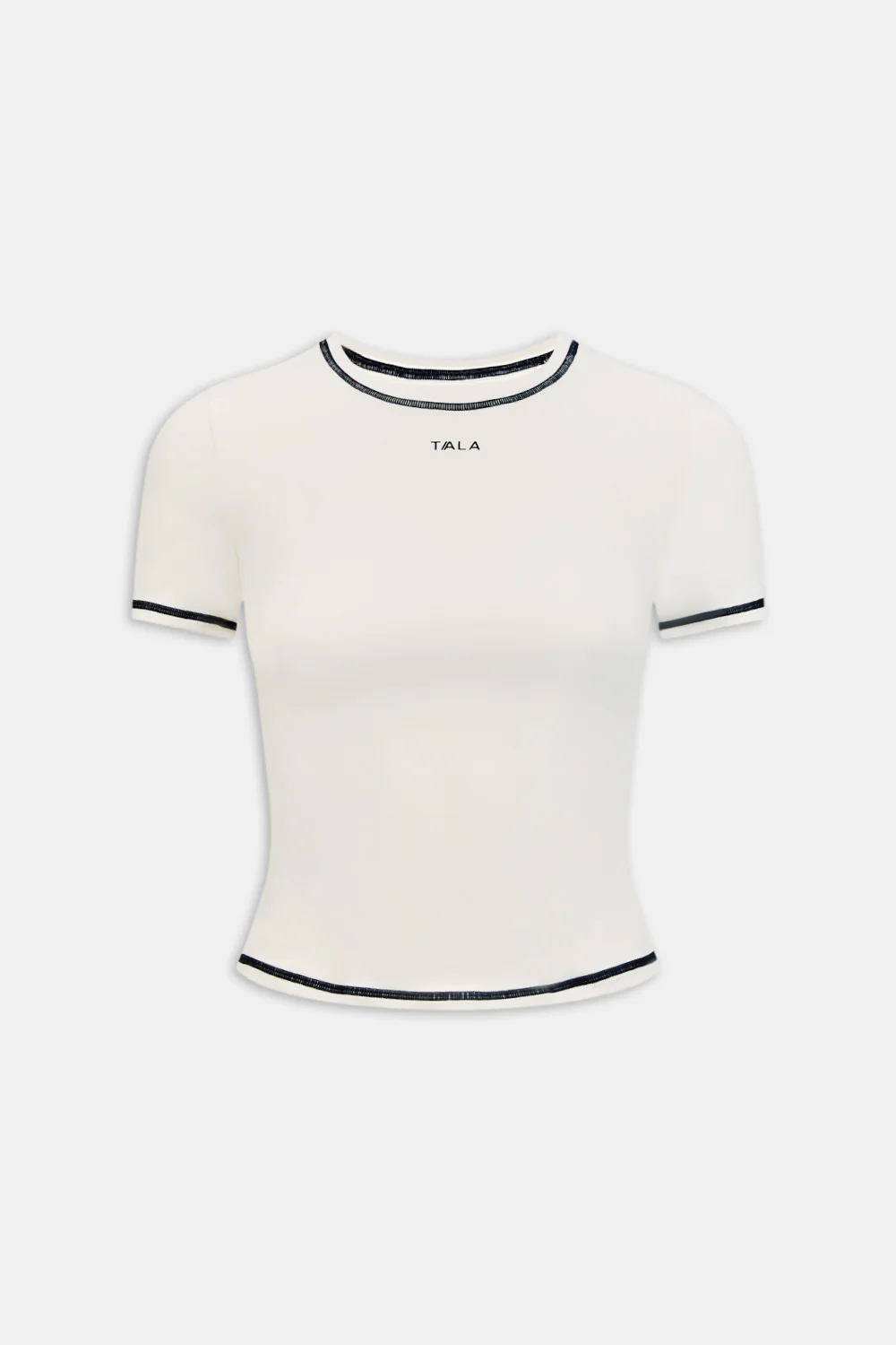 UltraLite Contrast Stitch Active T-Shirt - Ivory - Image 2