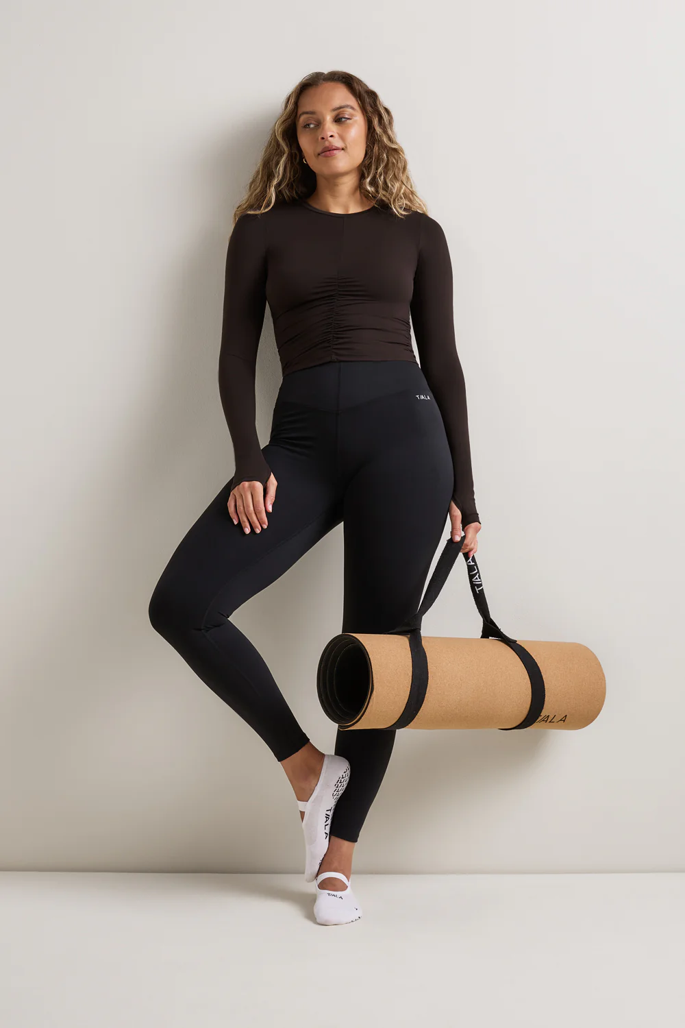 UltraLite Ruched Long Sleeve Top - Americano - Image 7