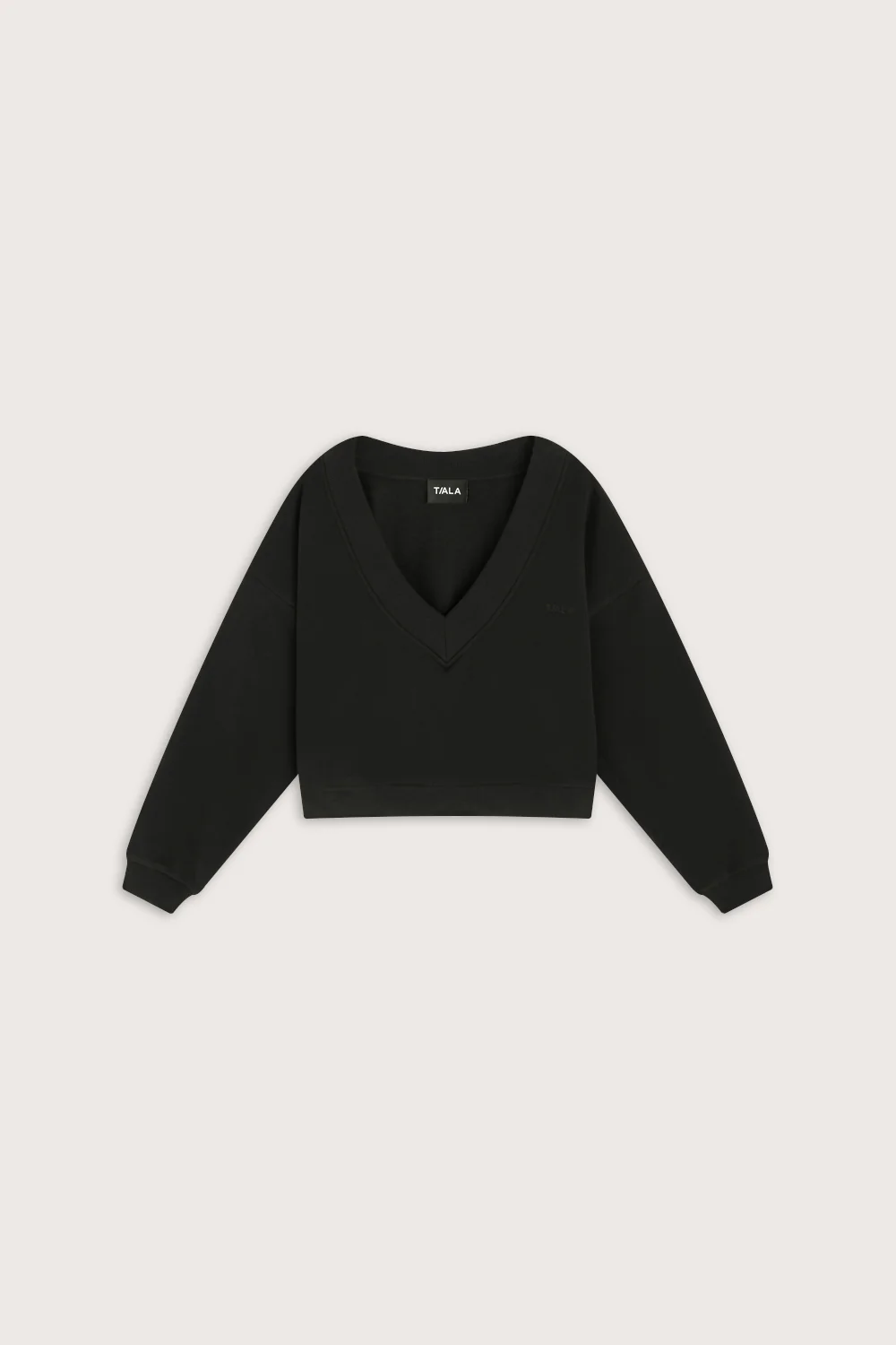V-Neck Sweatshirt - Black - Image 2