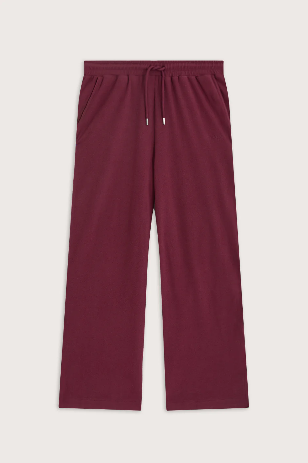 Plush Wide Leg Jogger - Cranberry - Image 2