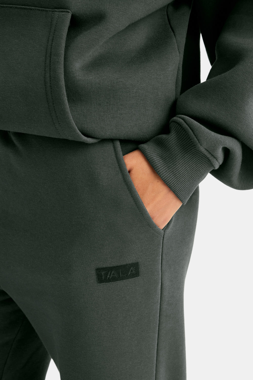 Wide Leg Jogger - Dark Moss - Image 5