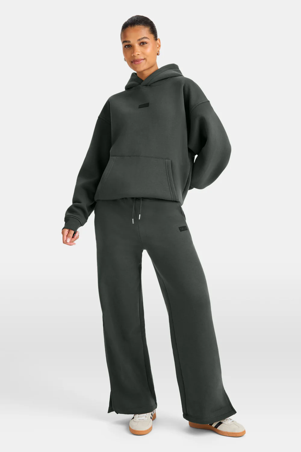 Wide Leg Jogger - Dark Moss - Image 6