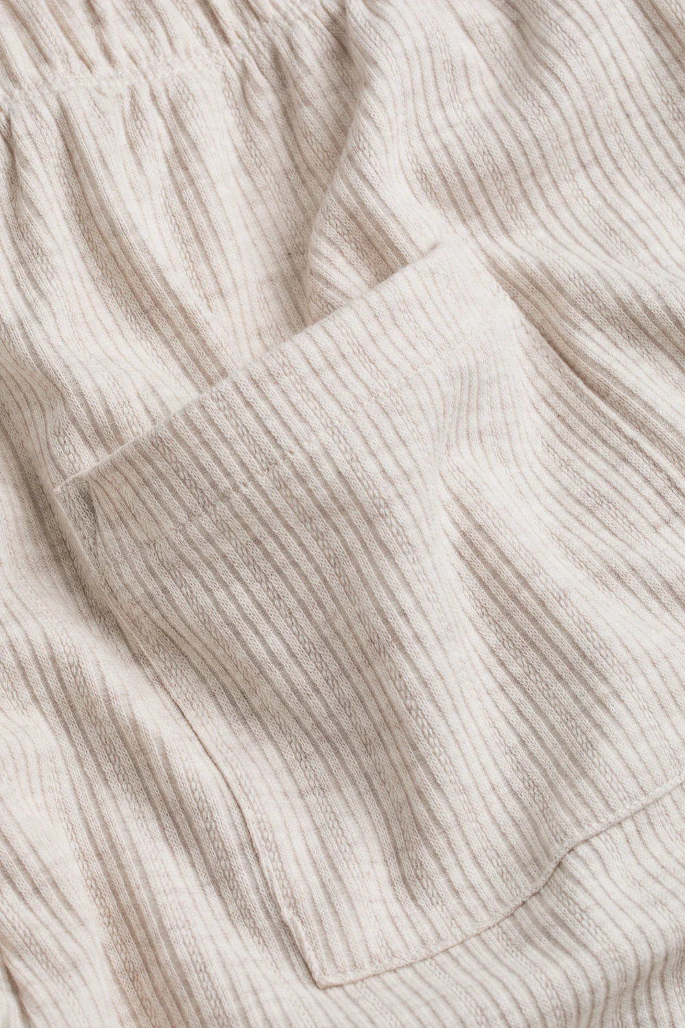 High-Rise Wide Leg Pyjama Bottoms - Oat Marl - Image 6