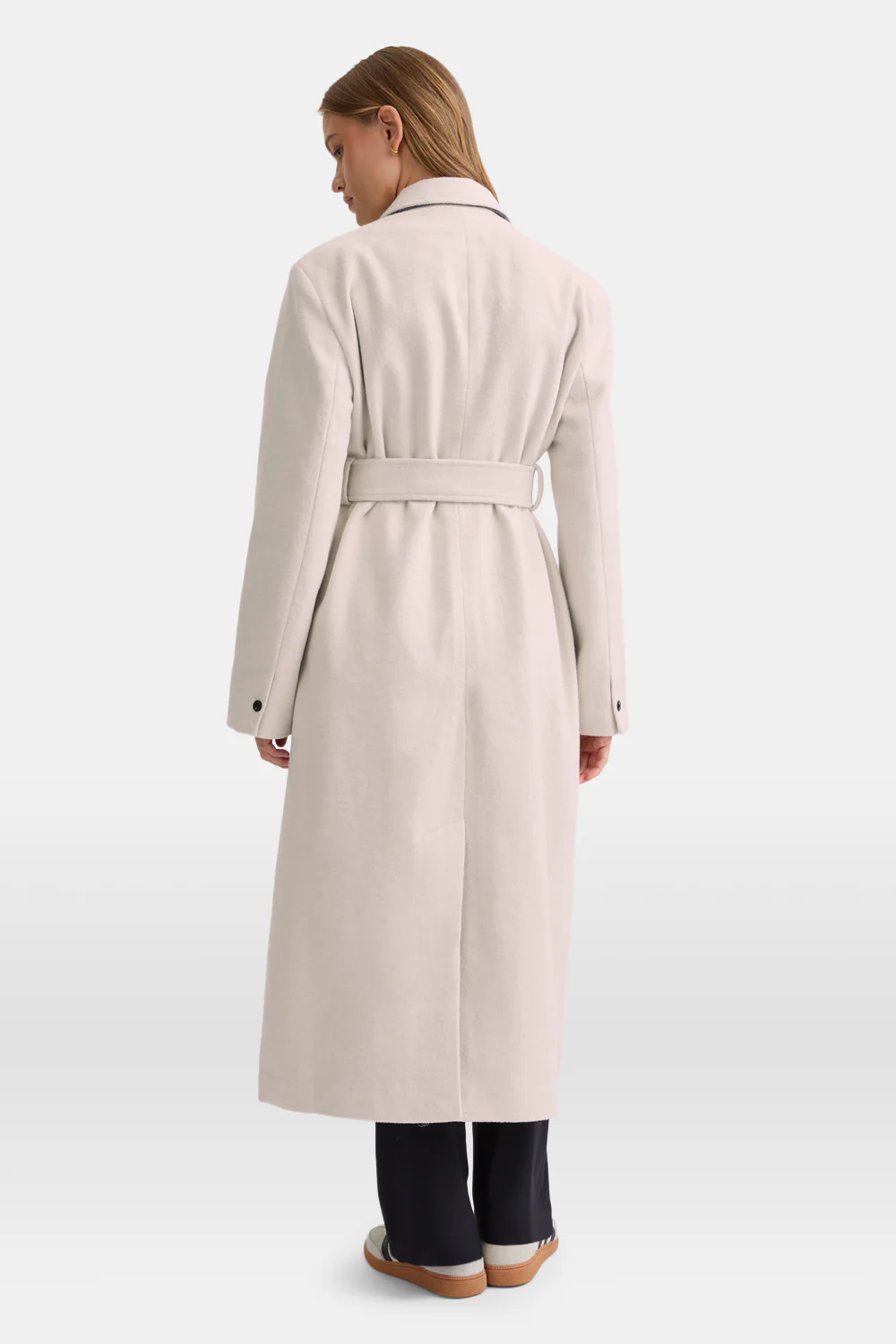 Wool Blend Oversized Overcoat - Oat Marl - Image 5