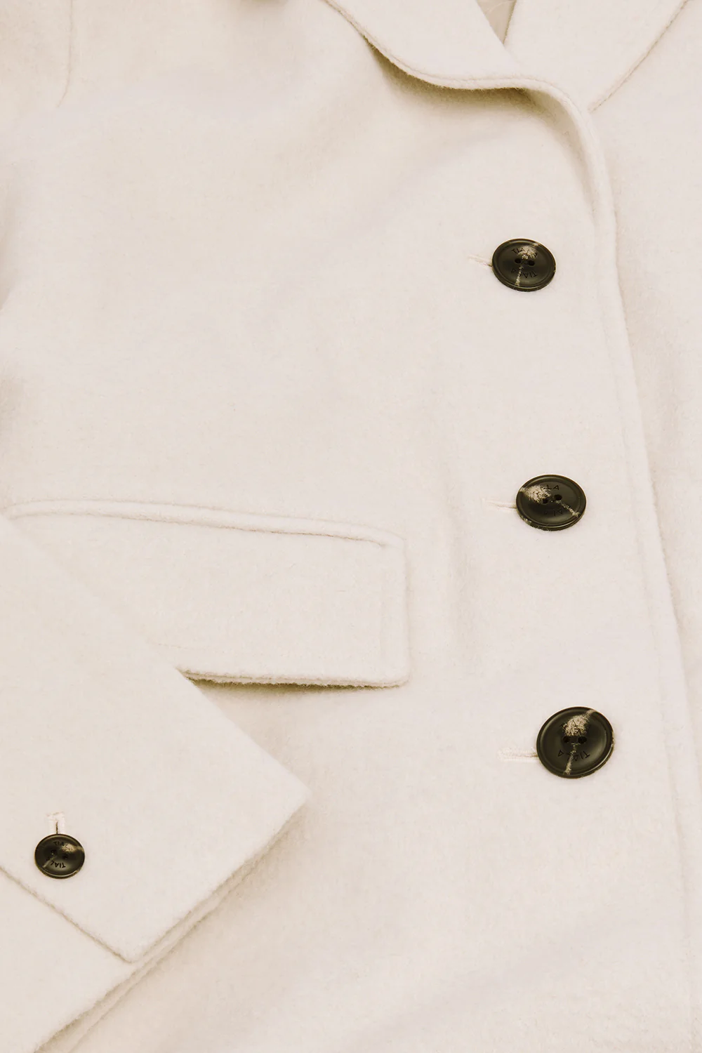 Wool Blend Oversized Overcoat - Oat Marl - Image 7