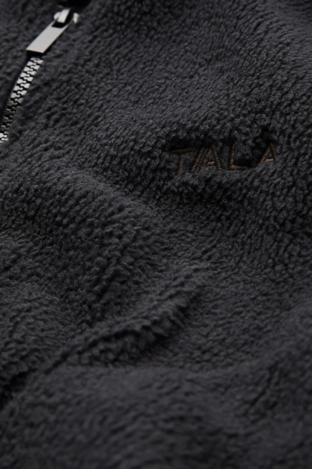 1/4 Zip Fleece Jacket - Black - Image 5