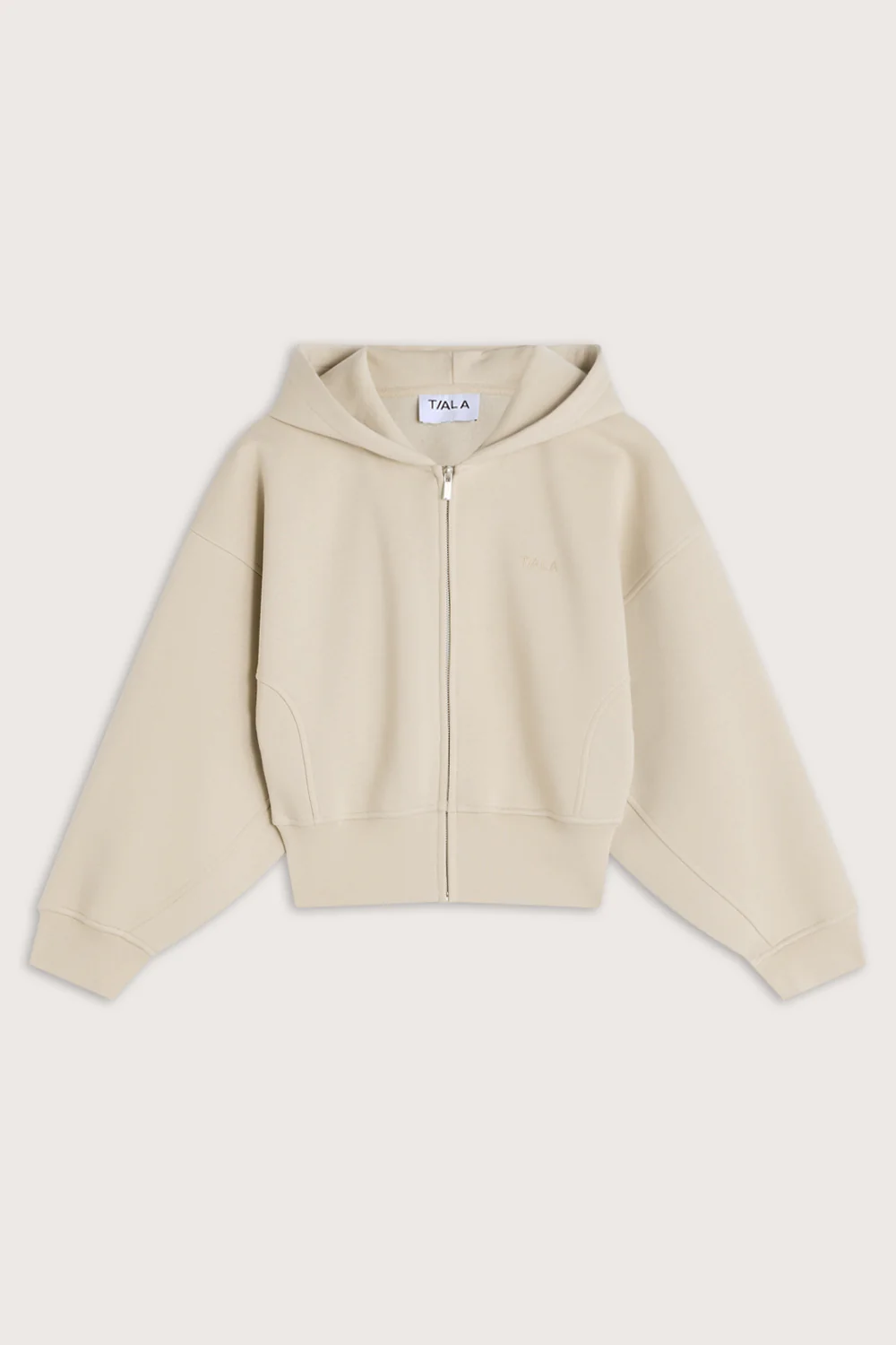 Cocoon Zip Through Hoodie - Chai Latte - Image 2