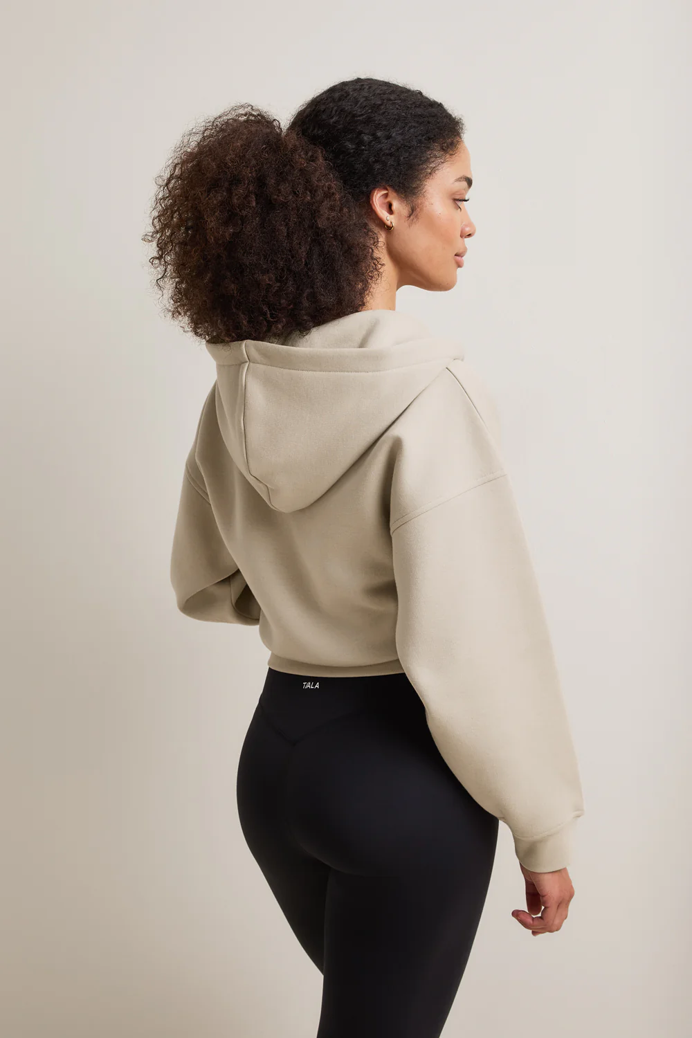 Cocoon Zip Through Hoodie - Chai Latte - Image 3
