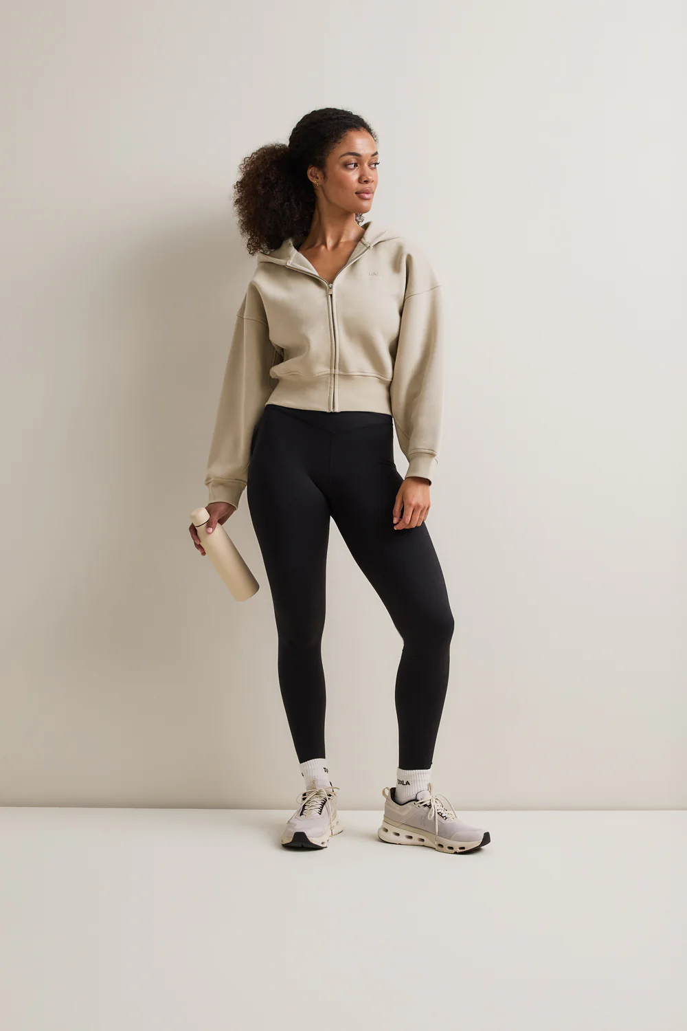 Cocoon Zip Through Hoodie - Chai Latte - Image 4