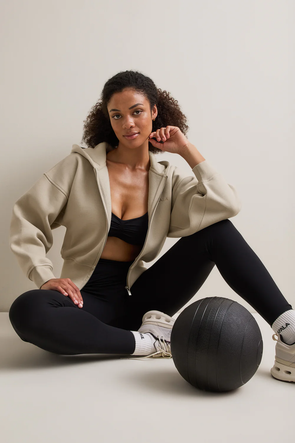 Cocoon Zip Through Hoodie - Chai Latte - Image 5
